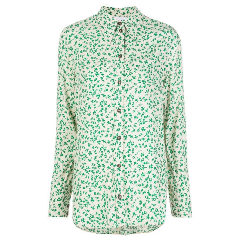 NWT GANNI floral print shirt size 36